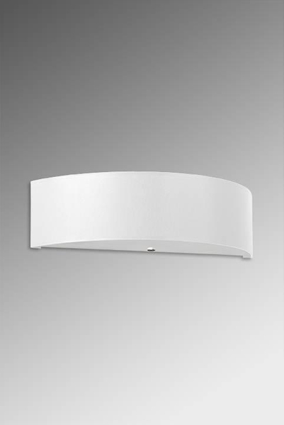 LAMPA ścienna SKALA SL.0763 abażurowa OPRAWA półokrągły kinkiet biały
