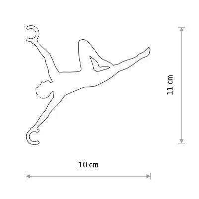 Uchwyt do regulacji przewodów ACROBAT 11797 metalowy jedwabisty grafit
