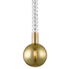 Lampa wisząca kula Mida P0583-01A-2GHF Zumaline szkło przezroczysty złoty