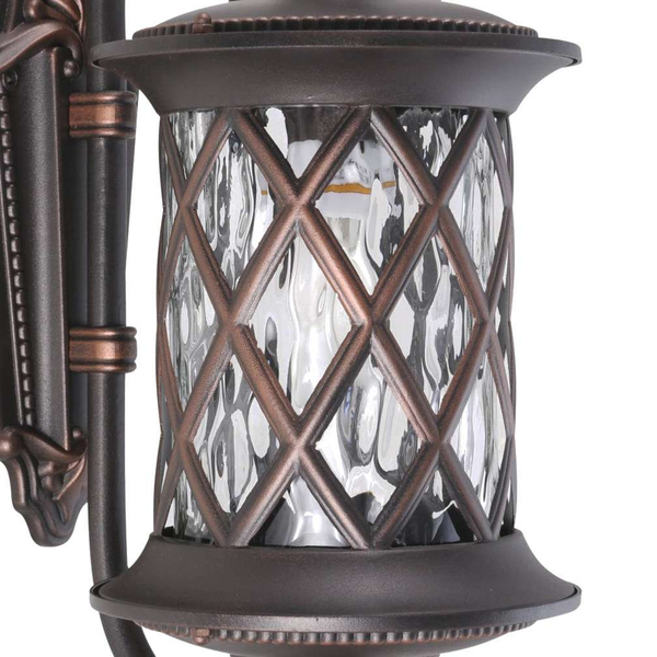Ścienna LAMPA zewnętrzna LANTERN 6911 Nowodvorski klasyczna OPRAWA szklana latarenka IP23 czarny miedziany