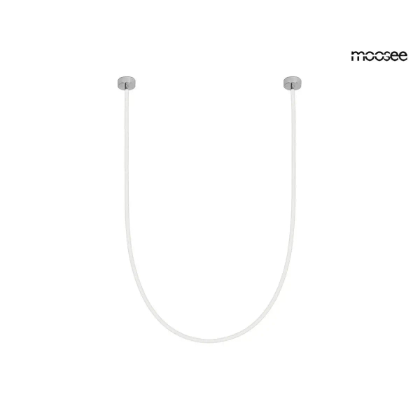 Lampa wisząca LASSO biała srebrna MSE15011004431 1xLED 50W 3000-4000K CCT wąż LED