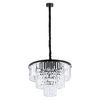 Lampa wisząca Cristal 7616 kryształy zwis przezroczysty czarny