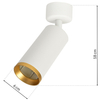 LAMPA sufitowa MICA ML6087 + ML6094 Milagro metalowa OPRAWA spot + pierścień biały złoty