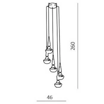 Loftowa lampa wisząca Tasos AZ0981 nad wyspę metalowa czarna