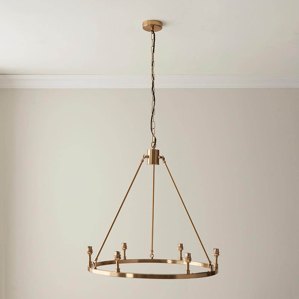 Wisząca lampa retro Chester 111202 na łańcuchu mosiądz