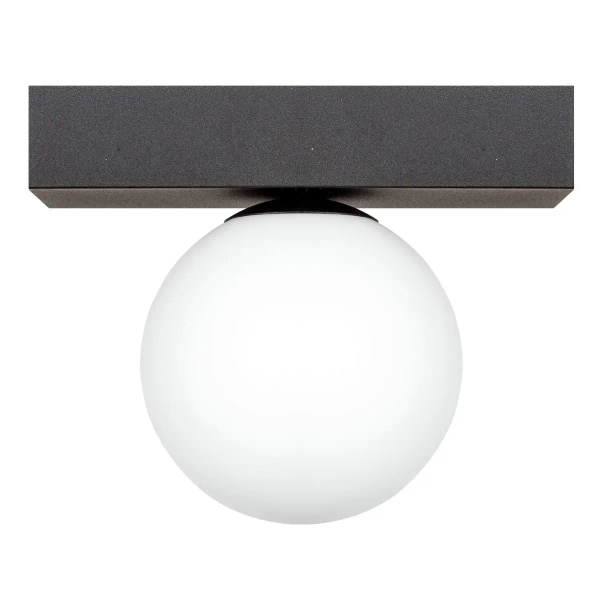 Kulista lampa sufitowa SPHERE 1206 Zumaline do salonu czarny biały