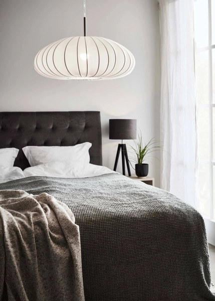 Wisząca lampa pokojowa Mist biały zwis nad stolik loft