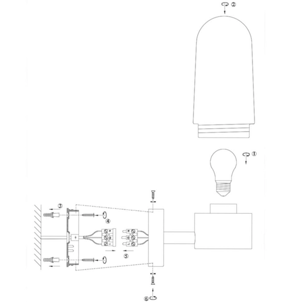 Kinkiet LAMPA industrialna ZEN 107800 Markslojd szklana OPRAWA ścienna tuba do łazienki loftowa IP44 czarna przezroczysta