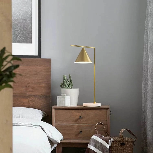 Stołowa lampa Libro ABR-LSV-E27 Abruzzo regulacja marmur złoty