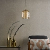 Szklana wisząca lampa Majella MAJ0145 do salonu przezroczysta mosiądz