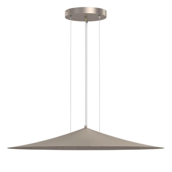 Wisząca lampa nad stół Brito 5068 Shilo stożkowa do jadalni trójkąt platyna