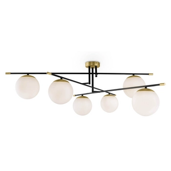 Lampa sufitowa molekułowa Nostalgia MOD048CL-06G biała czarna