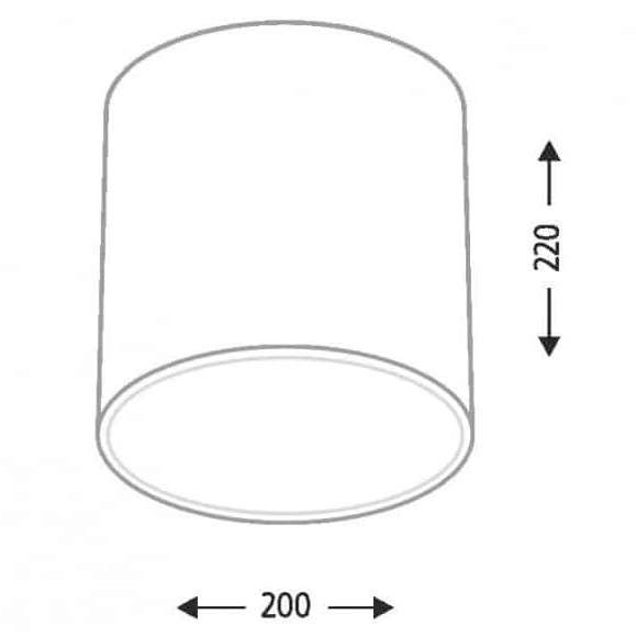 Lampa sufitowa tuba ZAMA 1129 Shilo metalowy plafon okrągły czarna