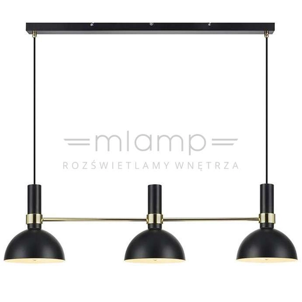 LAMPA wisząca LARRY 106855 Markslojd metalowa OPRAWA zwis kopuły belka chrom czarna