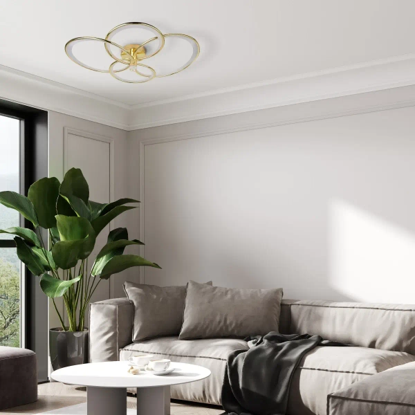 Lampa sufitowa ringi Azina LP-4852/4C GD LED 44W 3000-6000K złota