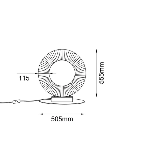 Stołowa lampa pierścieniowa Nexo 2039 LED 49W 4000K terrakota czerwony