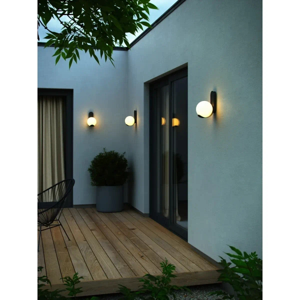 Kulista lampa na elewację DALIUS 2418271003 IP44 zewnętrzna czarny