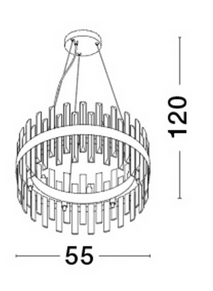 Jadalniany żyrandol CHOLULA LE42908 nad stół kryształowy złoty