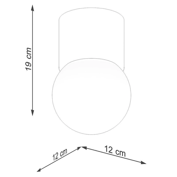Sufitowa lampa kulista Boomo SL.1190 ball drewniana biała