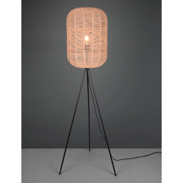Trójnożna lampa stojąca Runa 403000132 Trio koszyk do sypialni brązowa