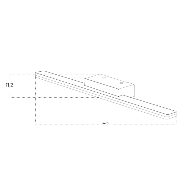 Łazienkowa lampa ścienna EPSILON AZ5693 Azzardo IP44 LED 18W 4000K biała