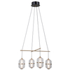 Jadalniana lampa wisząca Alani PND-34375-4-BK LED 96W 3000K czarny złoty