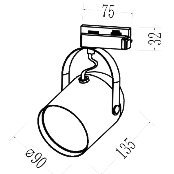 Szynoprzewodowa lampa jednofazowa Quber Track ML2273 do salonu biały