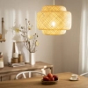 Salonowa lampa zwis Boho ABR-LW17-BH-E27 Abruzzo bambus beżowa