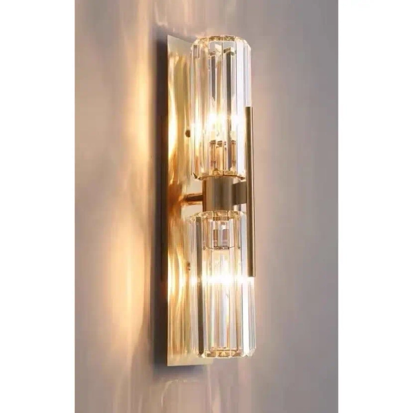 Lampa ścienna góra-dół Vardena CGVARDENAW50 glamour kryształki złota