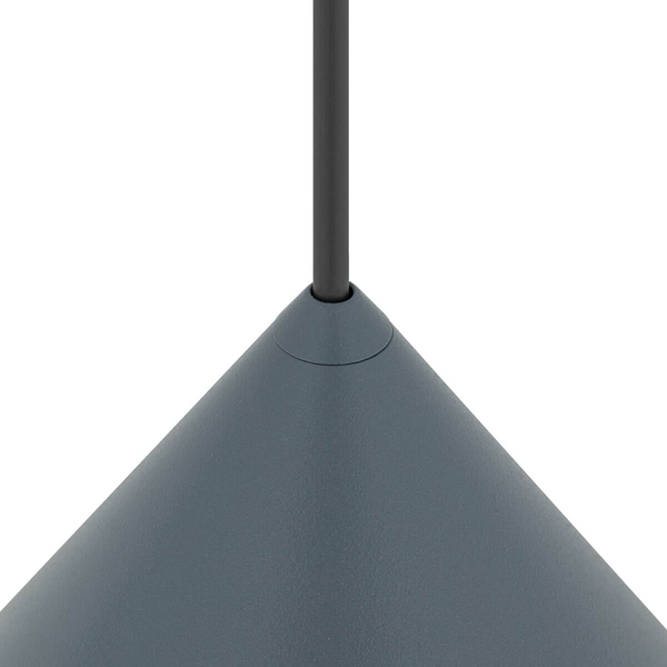 Metalowa lampa stożkowa ZENITH 11491 zwis szary błękit