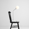 Lampa biurkowa skandynawska PURE 1064B Aldex szklana kula biała