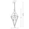 Wisząca lampa na łańcuchu Havana MSE010100130 Moosee skracana diament złoty