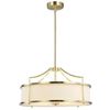 LAMPA okrągła Stanza Old Gold M Orlicki Design abażurowa OPRAWA wisząca w stylu klasycznym kremowa złota