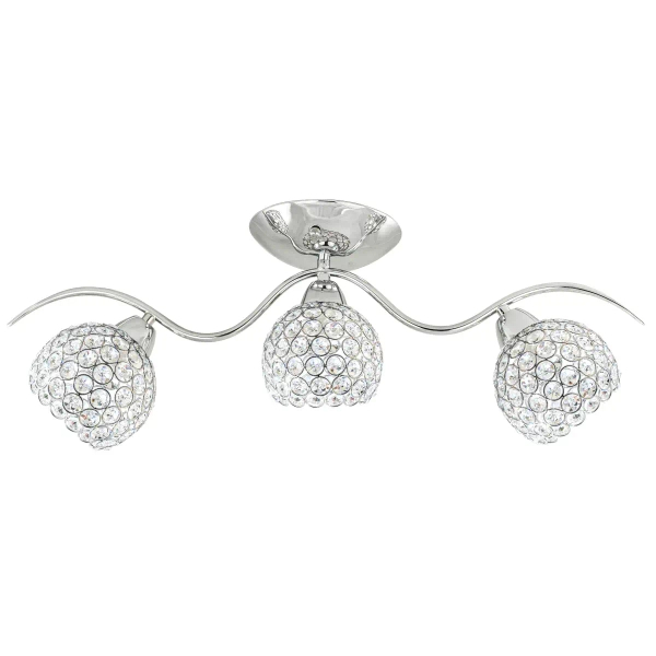 Sufitowa lampa glamour 8707/3 8C crystals do holu chrom