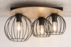 Lampa sufitowa Cyber 32356 druciak do przedpokoju czarny drewno