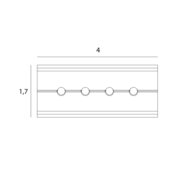 Łączenie do szyn magnetycznych NA0013 podtynkowe czarny