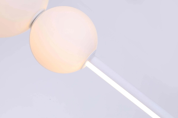 Wisząca lampa sypialniana Sandra LED 48W 3000K nad łóżko biała