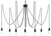 LAMPA wisząca SL.0372 industrialna OPRAWA pająk ZWIS ośmiornica przewody loft czarne