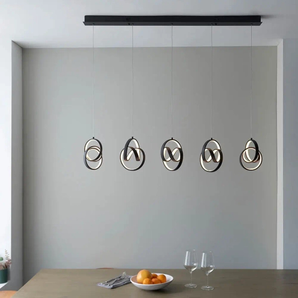 Wisząca lampa ledowa Cosma 97624 LED 70W 3000K czarny biały