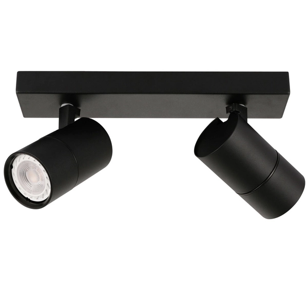 Sufitowa LAMPA plafon LACONI SPL-2813-2B-BL Italux regulowana OPRAWA metalowe reflektorki na listwie czarne