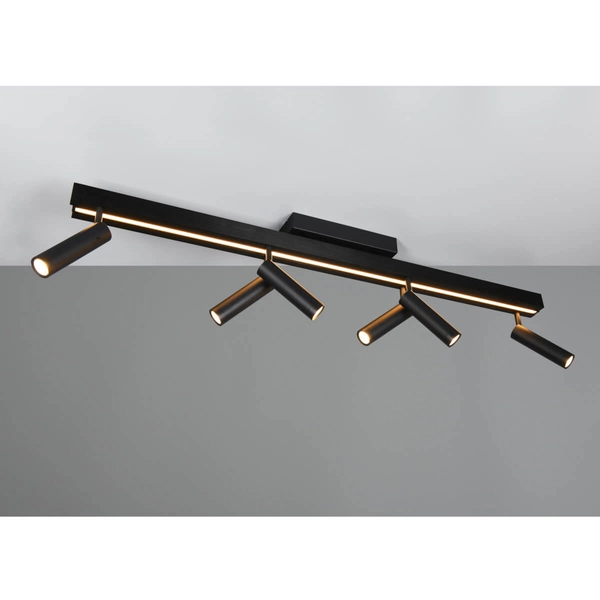 Metalowa lampa sufitowa ZENO 648310732 LED 18W+33W 2700-6500K tubki czarna