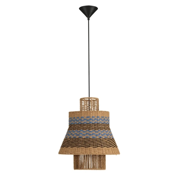 Wisząca lampa MURVOLO LE45361 boho brązowa niebieska