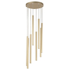 Lampa wisząca salonowa Sopel 33630 Sigma okrągła tuby metalowa złota