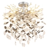 Sufitowa lampa glamour Queena 64138DS kryształowa srebrna