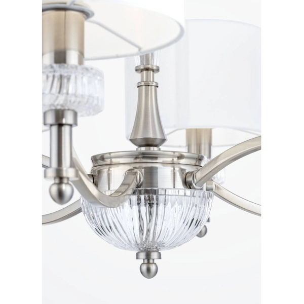 LAMPA wisząca ALICANTE MOD014CL-06N Maytoni abażurowa OPRAWA zwis glamour nikiel
