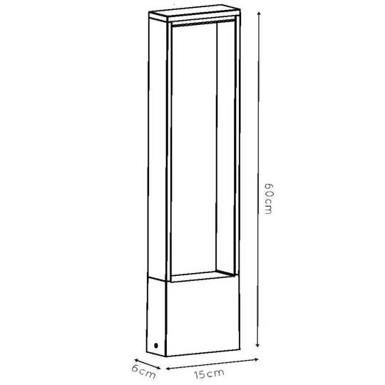 Grafitowa lampa stojąca 28857/61/30 zewnętrzna LED 65W 3000K outdoor