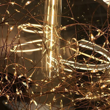 LAMPA wisząca GLAMOUR LA068/P_C LED 40W szklana OPRAWA dekoracyjny zwis glamour przezroczysty