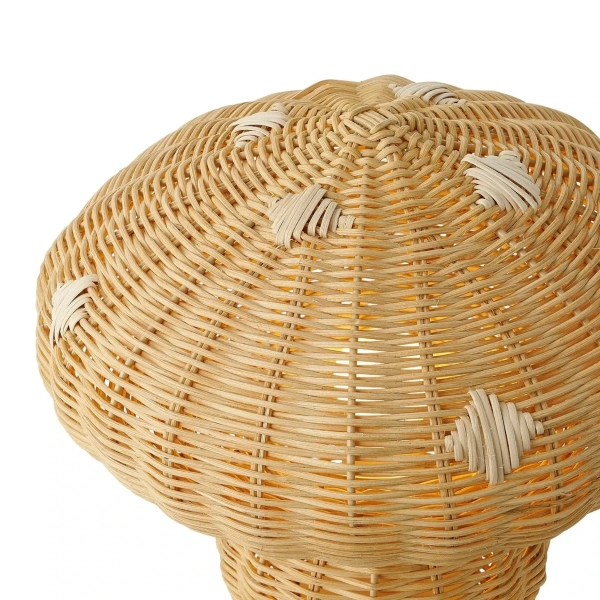 Stołowa lampka boho Allie 2412765060 ratanowa beżowy
