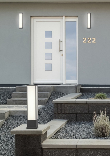 Ogrodowa LAMPA stojąca ATHIE DL142526260 Trio metalowa OPRAWA outdoor LED 15W 3000K słupek IP54 grafitowy