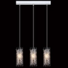 LAMPA wisząca IBIZA MDM1903/3 Italux szklana OPRAWA tuby ZWIS na listwie chrom przezroczysty